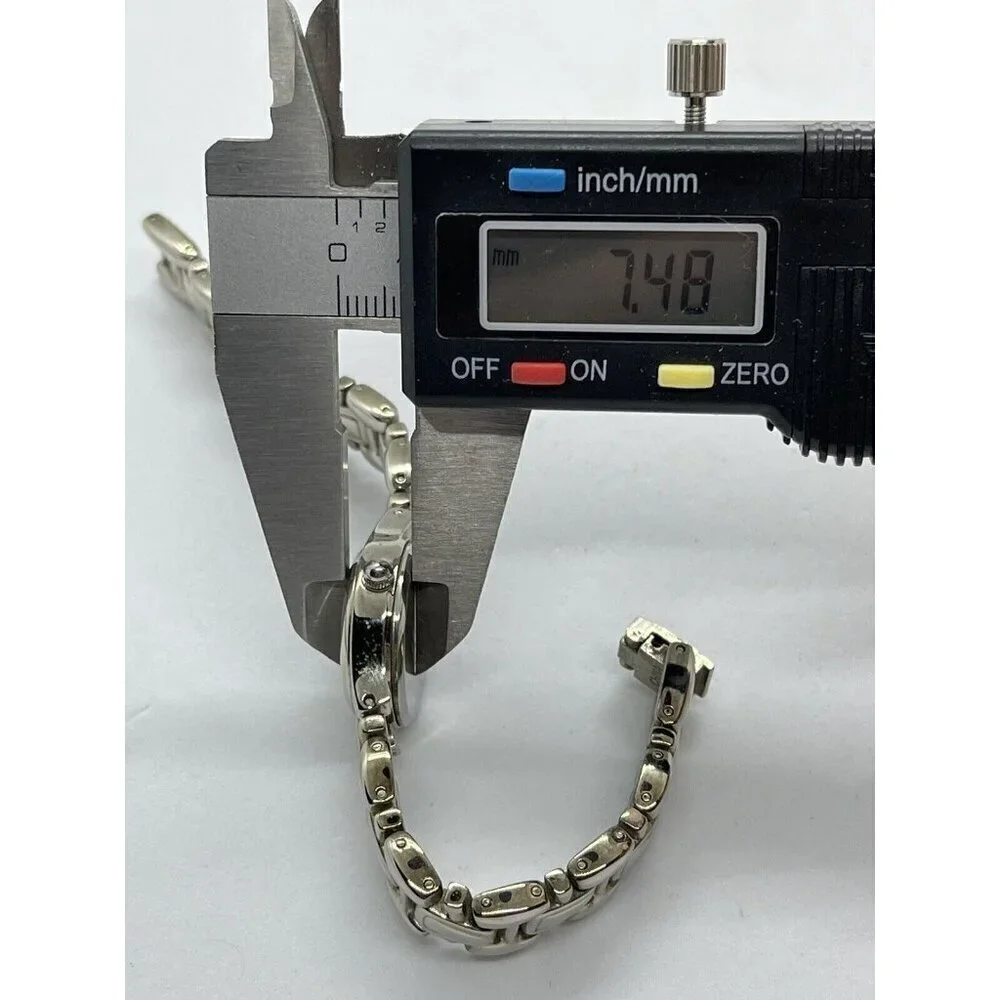Anne Klein 10/1559 Women's Watch Link Bracelet Roman Numerals Silver Tone